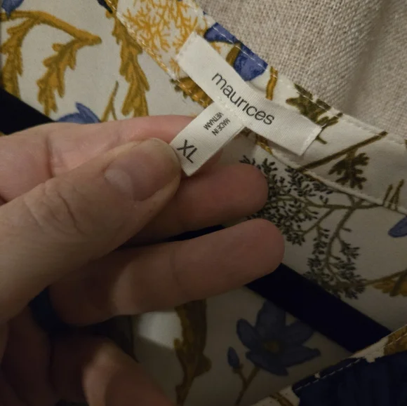 Maurices Floral Sleeveless Top - Blue and Yellow - Picture 3 of 4